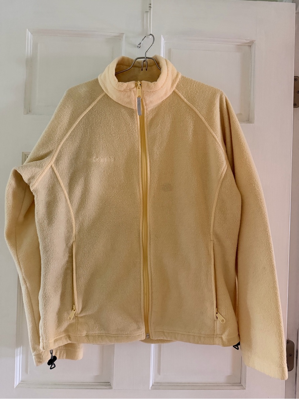 Columbia Light Cream Full-Zip Teddy Fleece Jacket